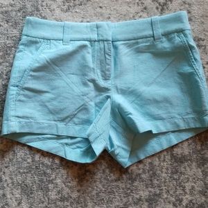 Jcrew Oxford Shorts Turquoise Blue Size 2